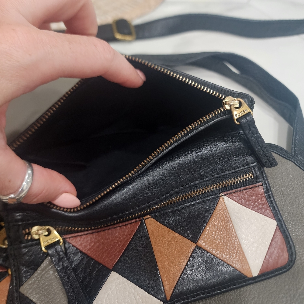 [ Fossil] Explorer Patchwork Matching Crossbody, … - image 6